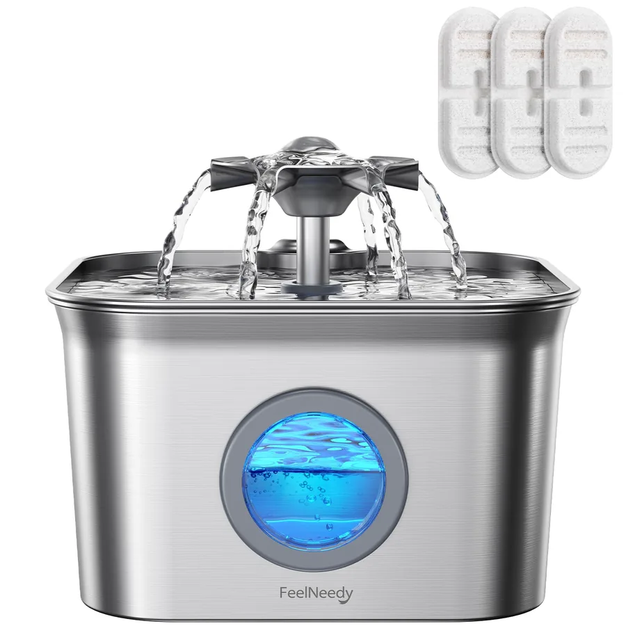 FEELNEEDY 2,8 L de acero con 3 filtros incluidos, imagen 1